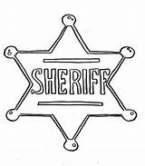 Sheriff Badge Coloring Pages Star Printable Template Police Color Print Kids Templates Getcolorings sketch template