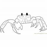 Crab Ghost Coloring Crustaceans Pages sketch template