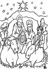 Nativity Coloring Scene Pages Printable Coloringme sketch template
