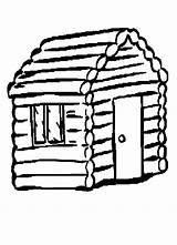 Cabin Log Clipart Coloring Pages Kids Printable Sheets Choose Board sketch template