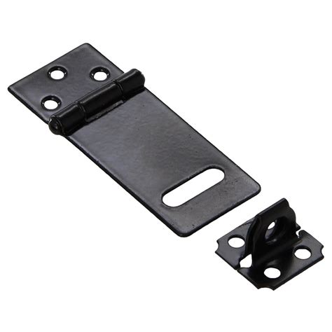 set door safety lock black metal padlock hasp staple set mm long  locks  home