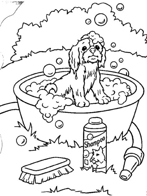 colouring page dog   tub coloringpageca