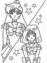 Coloring Anime Sailor Pages Saturn Moon Printable Book Pluto Dye Tie Print Venus Books Manga Kids Characters Japanese Adult Series sketch template