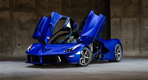 ferrari laferrari finished  blue elettrico