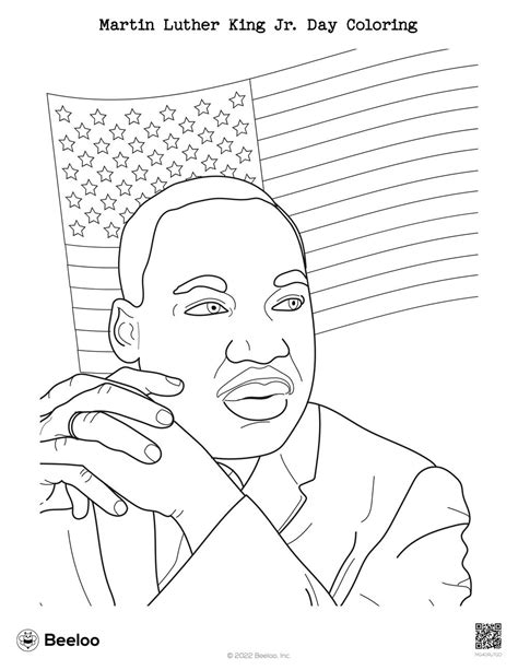 martin luther king jr day themed coloring pages beeloo printable