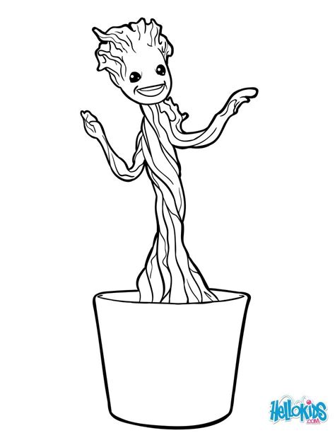 groot coloring page discover  coloring pages  guardians