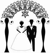 Chuppah Vector Religious Illustrations Jewish Wedding Graphics Similar Clip Top sketch template