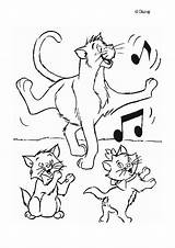 Aristocats Coloring Pages Dancing Popular Library Clipart Books Coloringhome sketch template