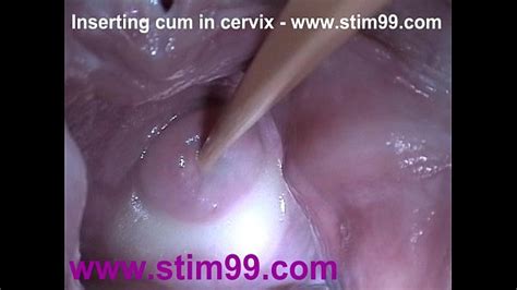 insertion semen cum in cervix wide stretching pussy
