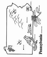Pennsylvania Coloring Agricultural sketch template