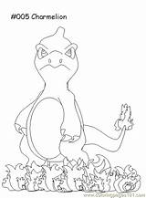 Charmeleon Pokemon Coloring Pages Online Printable Cartoons Color sketch template