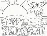 Retirement Coloring Pages Printable Doodle Card Fun Happy Cards Colour Printables Alley Celebration Cool Some Doodles Quotes sketch template