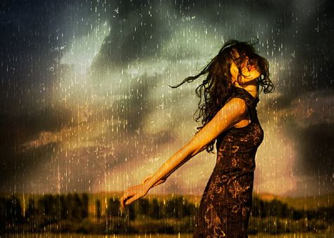 Free Download Rainy Day Graphy Girl Breeze Beauty Nature Bonito