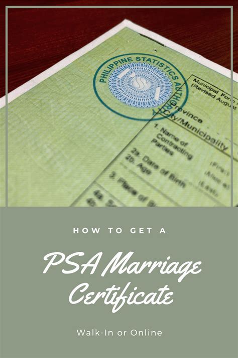 How To Get A Psa Marriage Certificate Walk In Or Online Application