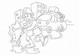 Coloring Pages Firefighter Fire Fireman Printable Occupations Kids Jobs Fighter Occupation Color Print Line Library Clipart Craft Fre Hat Popular sketch template