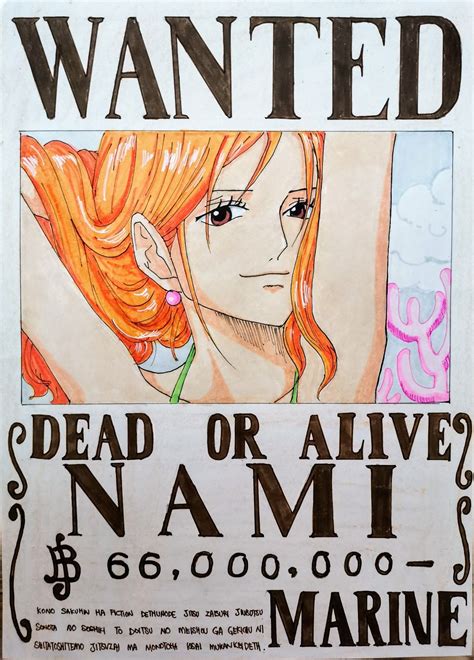 wanted poster  nami drawings youtube art poster
