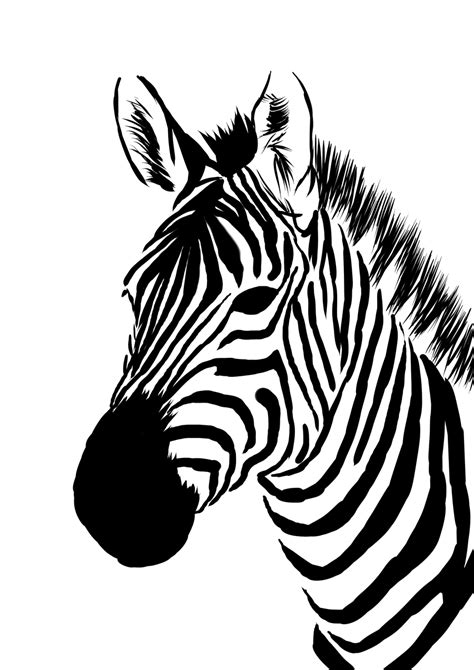 zebra cross contour animal stencil zebra art zebra face