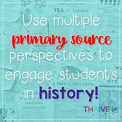 teaching  primary sources  upper elementary thrive  grade