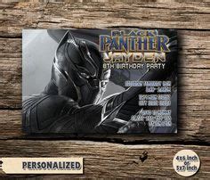 printable black panther invitation templates  printable