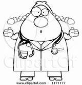 Coloring Veterinarian Pages Surgeon Doctor Female Vet Shrugging Careless Clipart Cartoon Thoman Cory Outlined Vector Mad 2021 Getdrawings sketch template