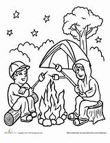 Campfire Smores Roasting Marshmallows Worksheets Worksheet sketch template