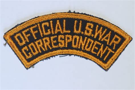 Original Ww2 Us Official War Correspondent Cloth Patch Butlers