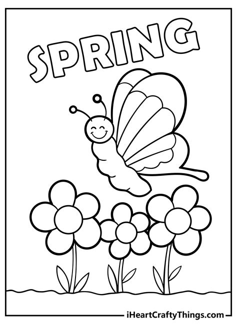 spring coloring pages printable sheets   burst  creative fun