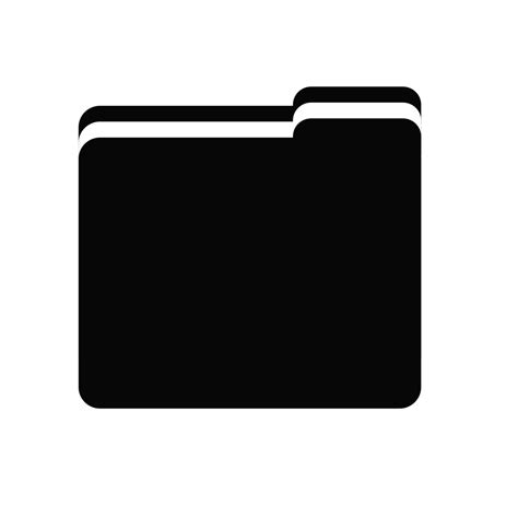 black  white folder icon   icons library
