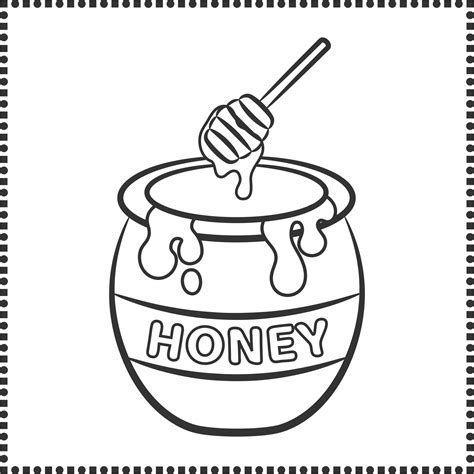 honey jar drawing