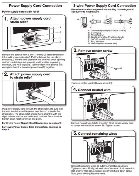 prong dryer cord wiring diagram  comprehensive guide moo wiring