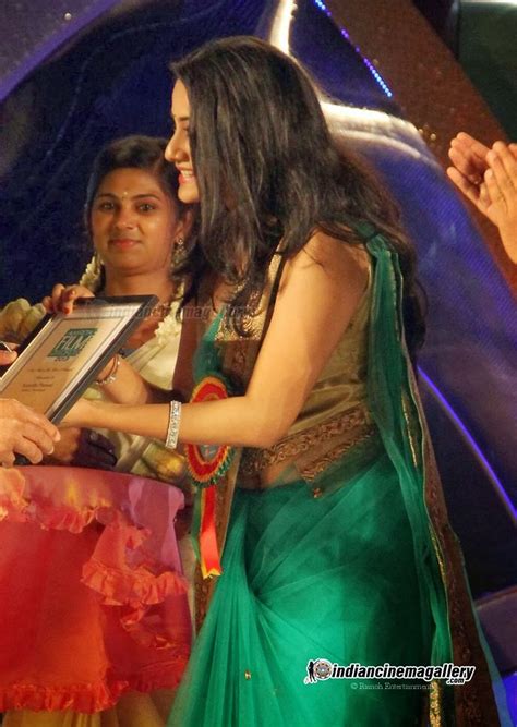 Namitha Pramod Navel Slip In Amrithatv Film Awards In
