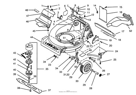 lawn boy   series  sn   parts diagram  housing model