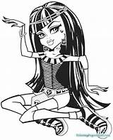 Pages Coloring Cleo Getcolorings Monster High sketch template