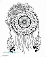 Pages Coloring Dream Getcolorings Dreamcatcher sketch template