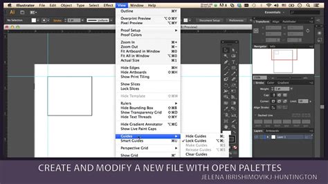 Create And Modify A New File With Open Palettes In Ai 2