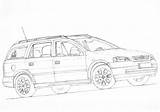 Opel Astra Caravan Coloring Drawing Car Estate Sketch Choose Board sketch template