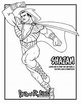 Shazam Drawittoo Marvel sketch template
