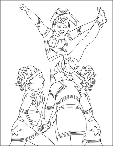 cheerleading coloring pages coloring pages  print