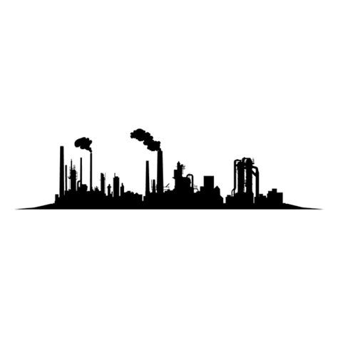 city industrial silhouette transparent png svg vector file