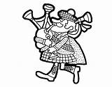 Scottish Coloring Pages Cartoon Bagpipes Scotland Colouring Terrier Kilt Kids Getcolorings Printable Getdrawings Color sketch template