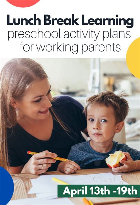 weekly preschool plan  working parents preschool planning
