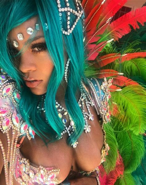 rihanna breaks the internet with her crop over carnival outfit