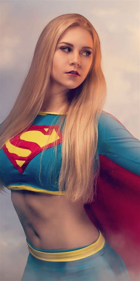 Download Wallpaper 1080x2160 Supergirl Cosplay Girl Model Blonde