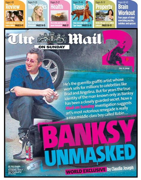 the mail on sunday got banksy s identity as robin gunningham right say scientists daily mail