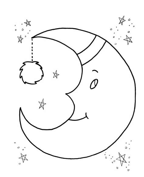 stars  moon coloring page  printable coloring pages  kids