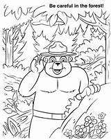 Smokey Bear Coloring Pages Forest Printable Fire Colouring Prevention Thursday Birthday Kids Color Bandit Wildfire Sheets Popular Coloringhome Bears Getcolorings sketch template