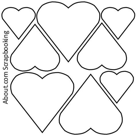 printable templates heart patterns printable heart shapes