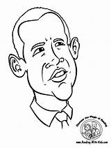 Coloring Obama Barack Pages Printable President American Kids Sheets Holiday Printing High Getcolorings Color Washington Reading Special Smiling sketch template