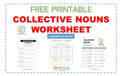 printable collective nouns worksheet  answers englishgrammarsoft