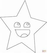 Star Coloring Smiling Pages Printable Supercoloring sketch template